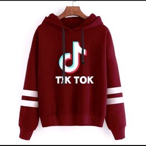 Red soft tiktok sweatshirt